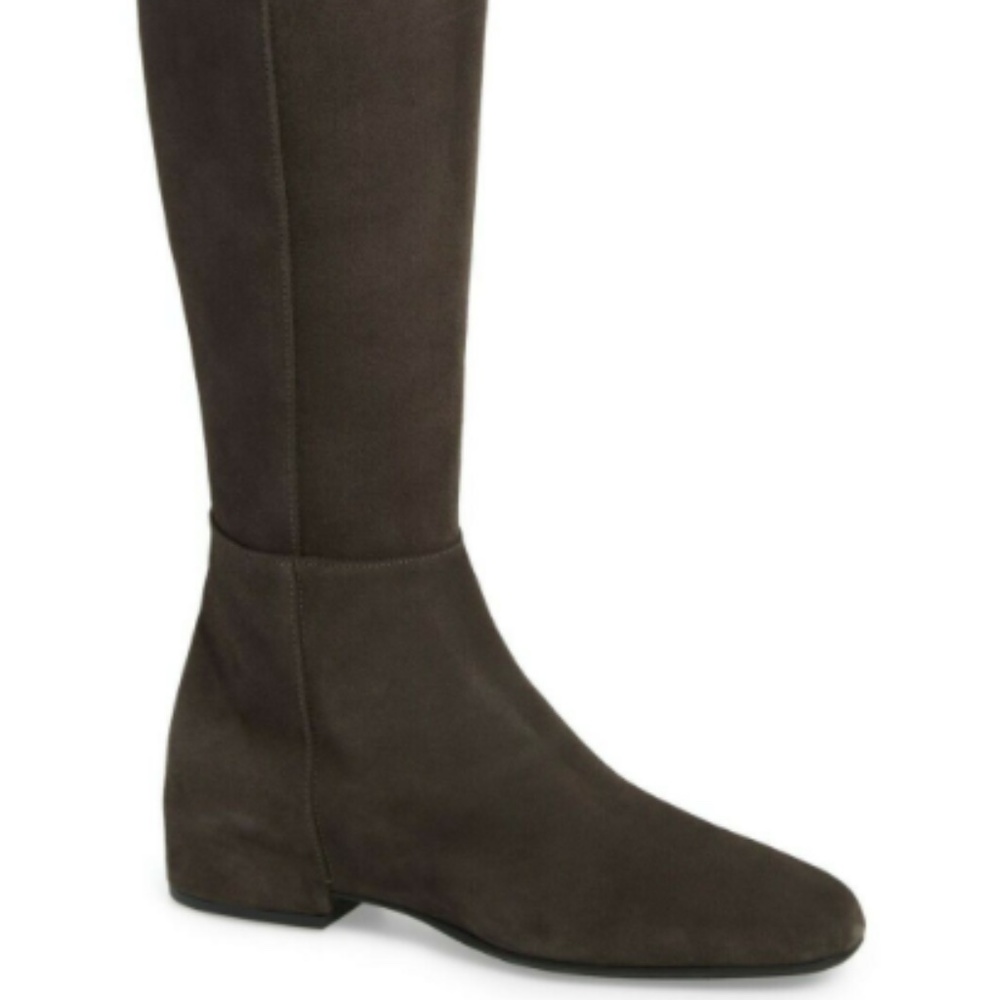 *NEW* Aquatalia Sz 6.5 M "Ursa" $625 Waterproof Suede Boot Tall Gray Riding